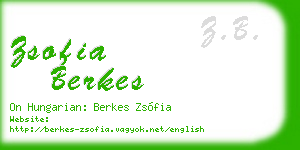 zsofia berkes business card